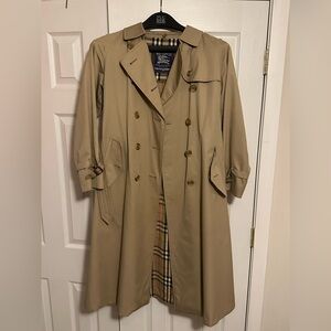 Burberry Tan Double-Breasted Trench Coat